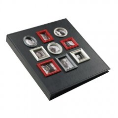Vintage Black Faux Leather Photo Album